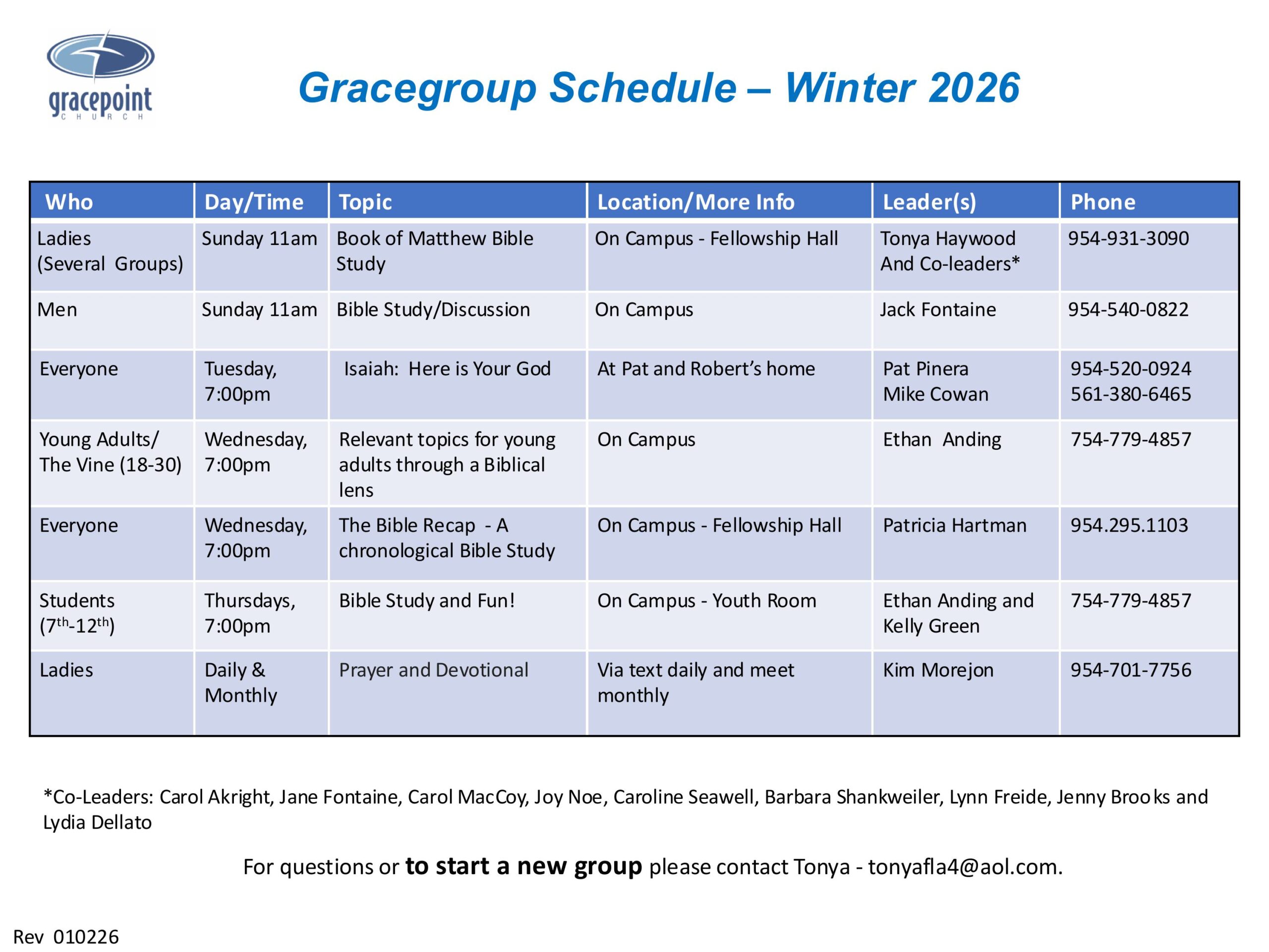 GG schedule 2026 winter